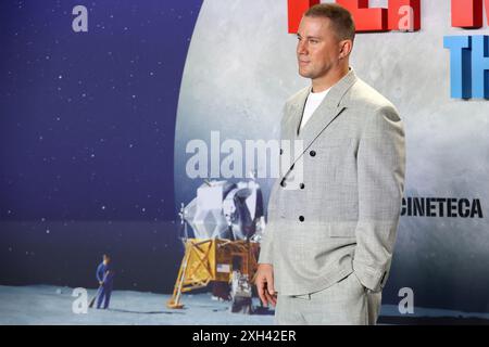 Madrid, Espagne. 11 juillet 2024. Madrid Espagne ; 07/11/2024.- Scarlett Johansson et Channing Tatum présentent 'Fly me to the Moon' lors d'un appel photo à Matadero de Madrid. L'astronaute espagnol Pedro Duque les accompagne. Crédit : Juan Carlos Rojas/dpa/Alamy Live News Banque D'Images
