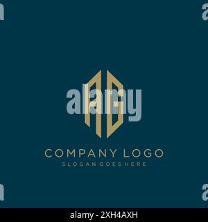 Logo AG lettre logo design Illustration de Vecteur