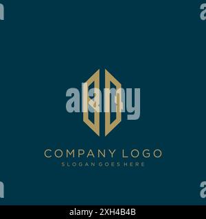 Logo BQ Letter logo design Illustration de Vecteur