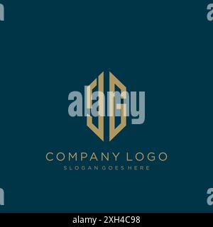 Logo JG Letter logo Icon design Illustration de Vecteur