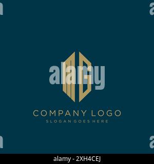 Logo MG lettre logo design Illustration de Vecteur