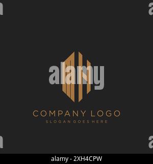 Logo MH lettre logo design Illustration de Vecteur