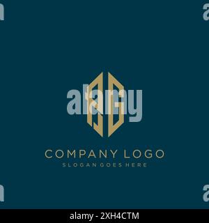 Logo PG lettre logo design Illustration de Vecteur