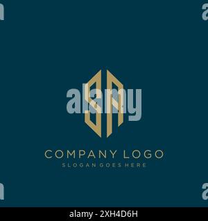 Logo SR lettre logo design Illustration de Vecteur