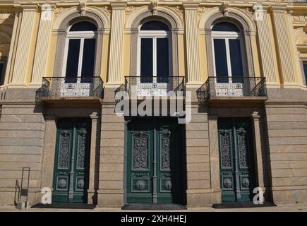 Architecture du palais de São Cristóvão, il a servi de résidence officielle à la famille impériale portugaise et brésilienne. Quinta da Boa Vista Banque D'Images