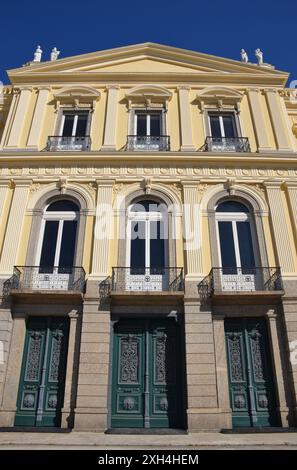 Architecture du palais de São Cristóvão, il a servi de résidence officielle à la famille impériale portugaise et brésilienne. Quinta da Boa Vista Banque D'Images