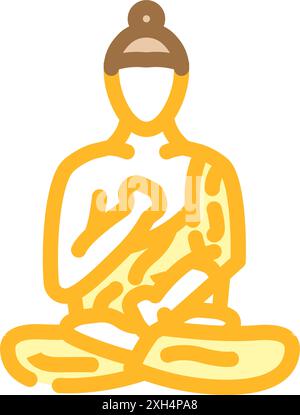 bodhisattva buddhism color icon vector illustration Stock Vector