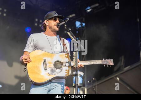 Chicago, États-Unis. 11 juillet 2024. Chase Rice pendant le Windy City Smokeout Music Festival au United Center le 11 juillet 2024, à Chicago, Illinois (photo de Daniel DeSlover/Sipa USA) crédit : Sipa USA/Alamy Live News Banque D'Images