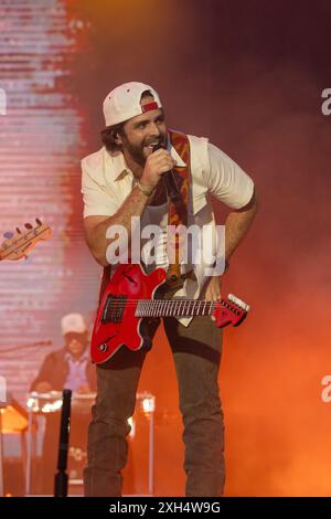 Chicago, États-Unis. 11 juillet 2024. Thomas Rhett pendant le Windy City Smokeout Music Festival au United Center le 11 juillet 2024, à Chicago, Illinois (photo de Daniel DeSlover/Sipa USA) crédit : Sipa USA/Alamy Live News Banque D'Images