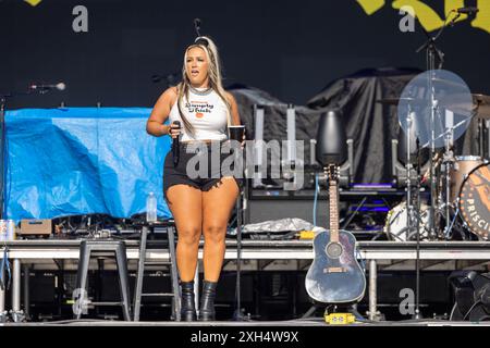 Chicago, États-Unis. 11 juillet 2024. Priscilla Block pendant le Windy City Smokeout Music Festival au United Center le 11 juillet 2024, à Chicago, Illinois (photo de Daniel DeSlover/Sipa USA) crédit : Sipa USA/Alamy Live News Banque D'Images