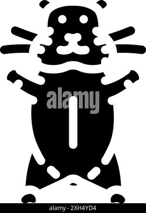 hamster standing pet glyph icon vector illustration Stock Vector