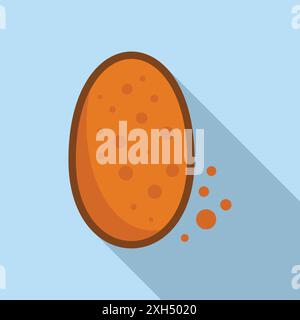 Planète orange du système solaire tournant autour du soleil Illustration de Vecteur