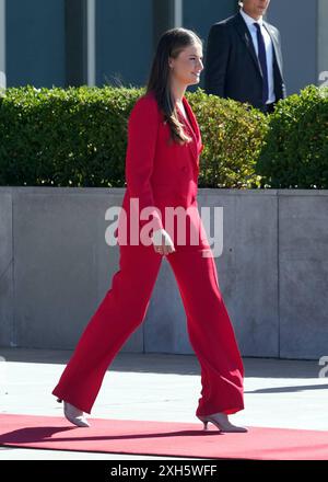 Madrid, Espagne. 12 juillet 2024. La princesse Leonor part en visite officielle en République du Portugal, Madrid, 12 juillet 2024 crédit : CORDON PRESS/Alamy Live News Banque D'Images