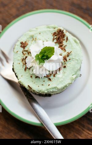 Grasshopper pie, un irlandais traditionnel américain traiter sur Saint Patrick's Day Banque D'Images