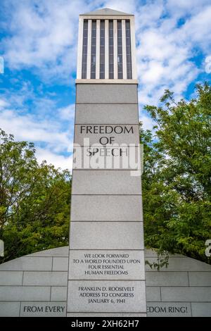 Knoxville, TN, États-Unis - 9 juillet 2022 : le Mémorial des vétérans du Tennessee oriental Banque D'Images