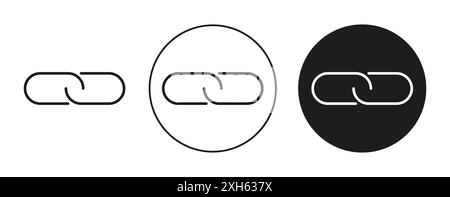 Icône connecter symbole vectoriel ou ensemble de signes collection dans un contour noir et blanc Illustration de Vecteur