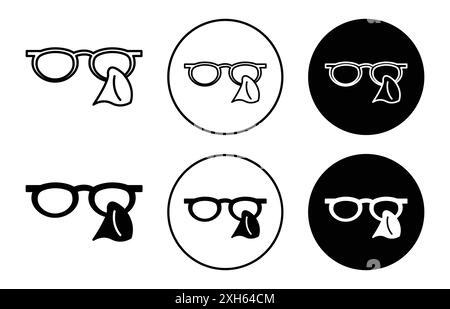 icône de nettoyage des lunettes Illustration de Vecteur