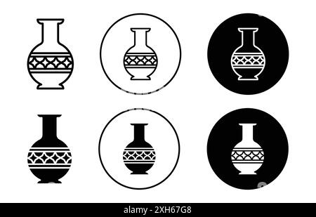 icône de vase ornemental Illustration de Vecteur