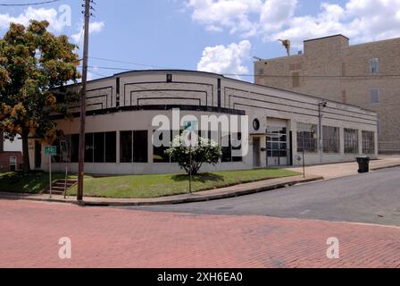 Bâtiment Art Déco abandonné Tyler TX USA Banque D'Images