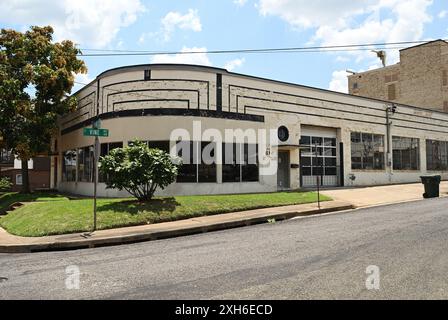 Bâtiment Art Déco abandonné à Tyler, TX États-Unis Banque D'Images