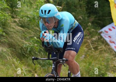 Bol CEES Astana Qazaqstan Team lors du Tour de France 2024, étape 7, contre la montre individuel, nuits-Saint-Georges - Gevrey-Chambertin (25,3 km) le 5 juillet 2024 à Gevrey-Chambertin, France - photo Laurent Lairys / DPPI Banque D'Images