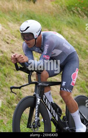 RICKAERT Jonas Alpecin – Deceuninck lors du Tour de France 2024, étape 7, contre la montre individuel, nuits-Saint-Georges - Gevrey-Chambertin (25,3 km) le 5 juillet 2024 à Gevrey-Chambertin, France - photo Laurent Lairys / DPPI Banque D'Images