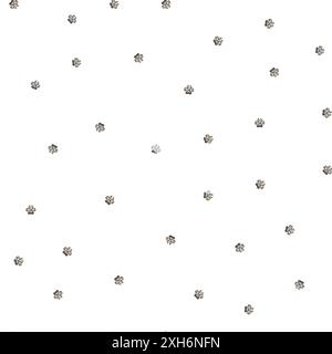 Modèle sans couture de pattes d'animaux pour les enfants. Illustration dessinée à la main de pattes chien ou chat sur fond isolé. Style scandinave minimaliste. Patte mignonne Banque D'Images
