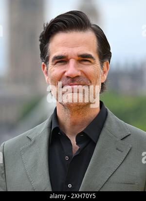 Londres, Royaume-Uni. 12 juillet 2024. Rob Delaney à la conférence photo britannique pour Deadpool & Wolverine, Londres, Royaume-Uni. 12 juillet 2024. Photo de Stuart Hardy/ABACAPRESS. COM Credit : Abaca Press/Alamy Live News Banque D'Images