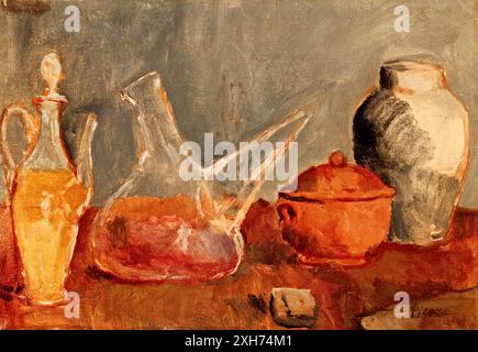 Récipients en verre, 1906 (peinture) de l'artiste Picasso, Pablo (1881-1973) Espagnol. Illustration de Vecteur