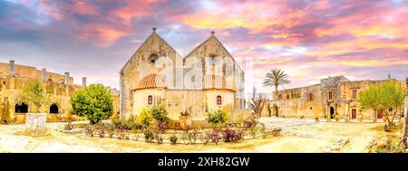 Abbaye d'Arkadi, île de Crète, Grèce Banque D'Images