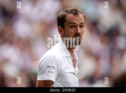 Le douzième jour des championnats de Wimbledon 2024 au All England Lawn Tennis and Croquet Club, Londres. Date de la photo : vendredi 12 juillet 2024. Banque D'Images