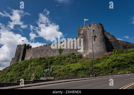 Château de Pembroke, Pembrokeshire, pays de Galles, Royaume-Uni Banque D'Images