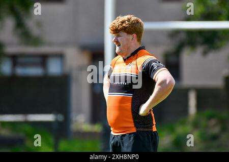 Port Talbot, pays de Galles. 6 juillet 2024. Joshua Ford des Tigers de Torfaen lors du match de la conférence JES Group Rugby League entre Aberavon Fighting Irish et Torfaen Tigers à Aberavon Harlequins RFC à Port Talbot, pays de Galles, Royaume-Uni, le 6 juillet 2024. Crédit : Duncan Thomas/Majestic Media. Banque D'Images