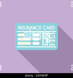 Simple carte d'assurance affichant des informations personnelles et un qr code pour un accès facile aux prestations médicales Illustration de Vecteur