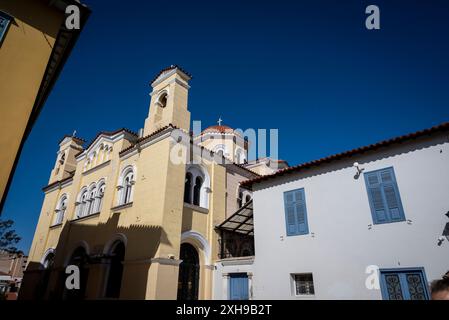 Quartier de Plaka, un vieux quartier traditionnel, Athènes, Grèce Banque D'Images