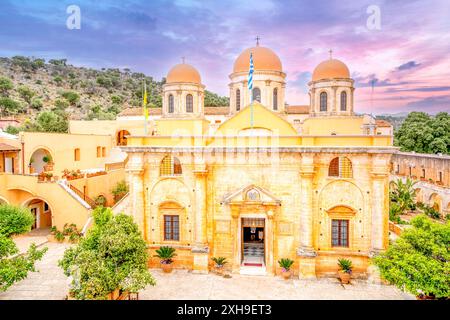 Abbaye Sainte Trinité, Météor, île de Crète, Grèce Banque D'Images