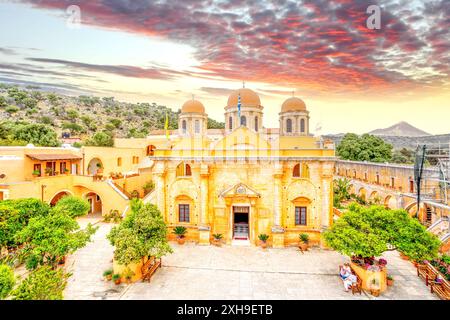 Abbaye Sainte Trinité, Météor, île de Crète, Grèce Banque D'Images