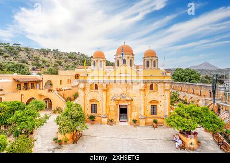 Abbaye Sainte Trinité, Météor, île de Crète, Grèce Banque D'Images