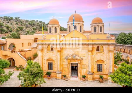 Abbaye Sainte Trinité, Météor, île de Crète, Grèce Banque D'Images