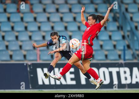 Karlovac, Croatie. 12 juillet 2024. Qualification pour le Championnat d'Europe féminin 2025, match entre la Croatie et le pays de Galles au stade Branko Cavlovic-Cavlek, à Karlovac, Croatie, le 12 juillet 2024. Photo : Luka Stanzl/PIXSELL crédit : Pixsell/Alamy Live News Banque D'Images