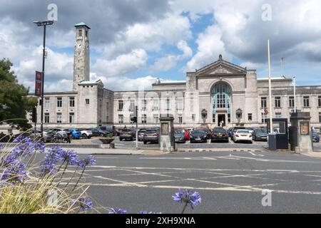 Le Civic Centre dans le centre-ville de Southampton, Hampshire, Angleterre, Royaume-Uni, abritant les bureaux du conseil municipal de Southampton Banque D'Images