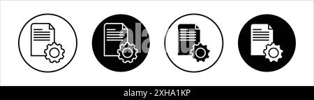 Termes généraux icône symbole vectoriel ou ensemble de signes collection dans un contour noir et blanc Illustration de Vecteur