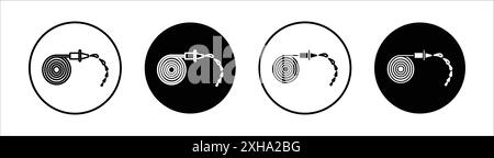 Icône de tuyau symbole vectoriel ou ensemble de signes collection dans un contour noir et blanc Illustration de Vecteur