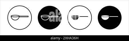 Icône Scoop symbole vecteur ou collection d'ensemble d'enseignes dans un contour noir et blanc Illustration de Vecteur