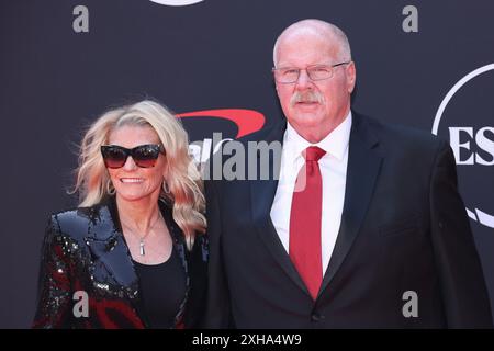 Andy Reid et Tammy Reid assistent aux ESPY Awards 2024 au Dolby Theatre le 11 juillet 2024 à Hollywood, Californie. Photo : Crash/imageSPACE/SIPA USA crédit : SIPA USA/Alamy Live News Banque D'Images