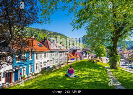 Printemps à Klosteret à Bergen, Norvège. Banque D'Images