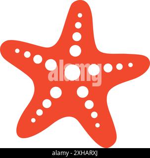 Silhouette vectorielle d'icône Starfish pour l'illustration de logo Starfish. Conception simple pour l'illustration d'icône d'étoile de mer ou concept de logo d'étoile de mer. Illustration de Vecteur