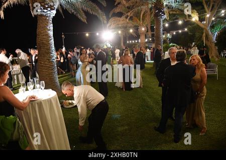 Taormina : 70e Festival du film de Taormina. Soirée des rubans d'argent. Dans l'image : Banque D'Images