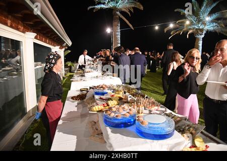 Taormina : 70e Festival du film de Taormina. Soirée des rubans d'argent. Dans l'image : Banque D'Images