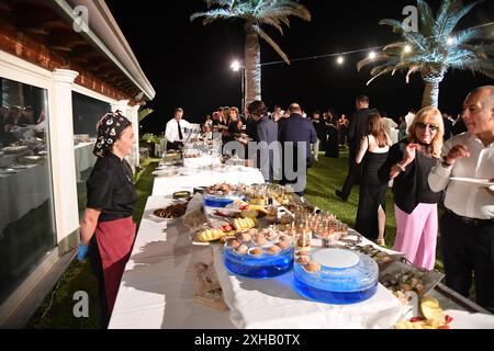 Taormina : 70e Festival du film de Taormina. Soirée des rubans d'argent. Dans l'image : Banque D'Images